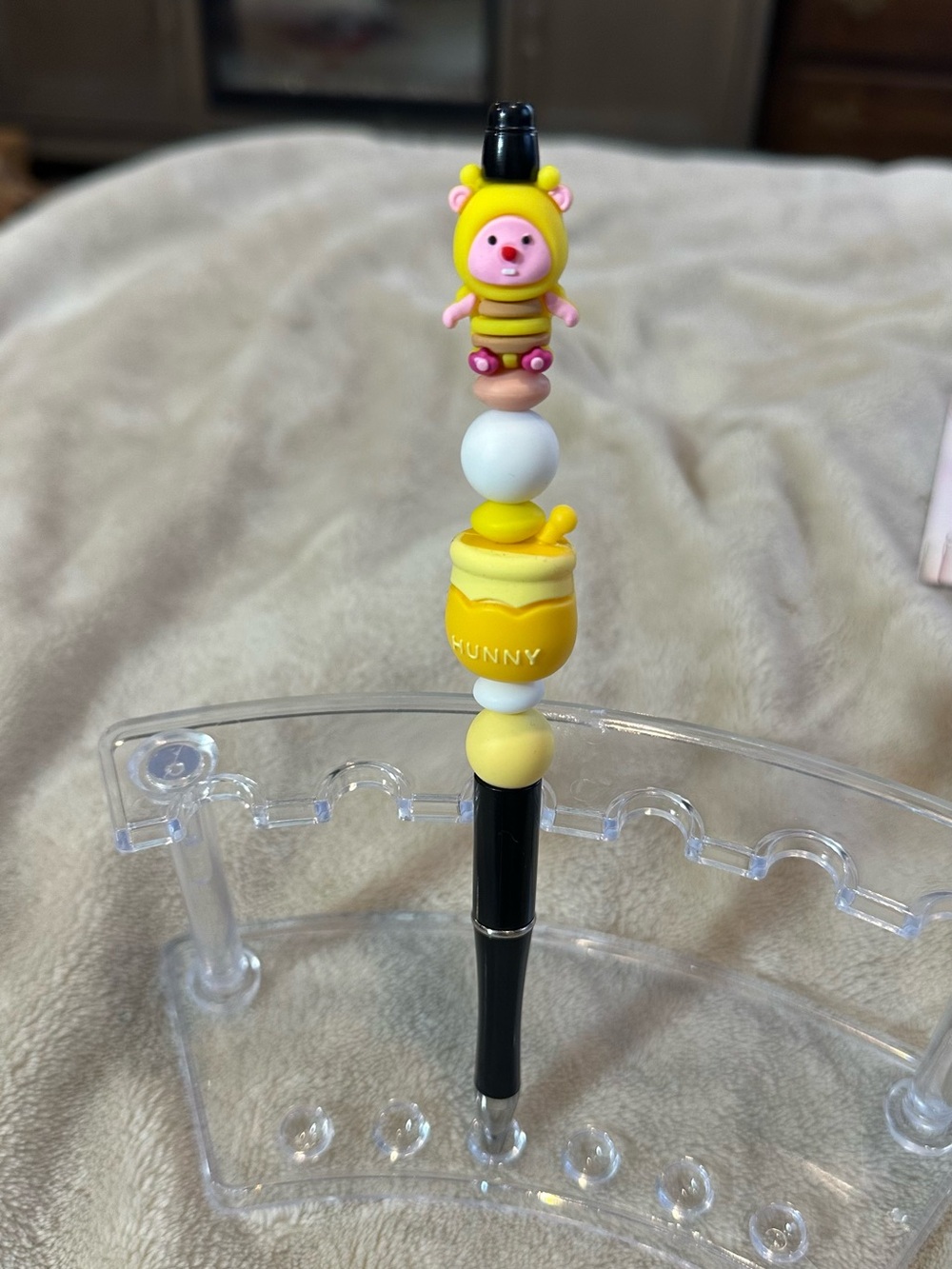 Yellow Honey Bear Kids Pen - Cute Beaded Top